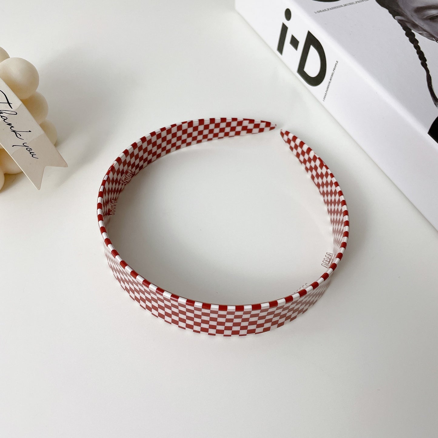 Cellulose Acetate Sheet Hair Accessories Plaid Headband For Women