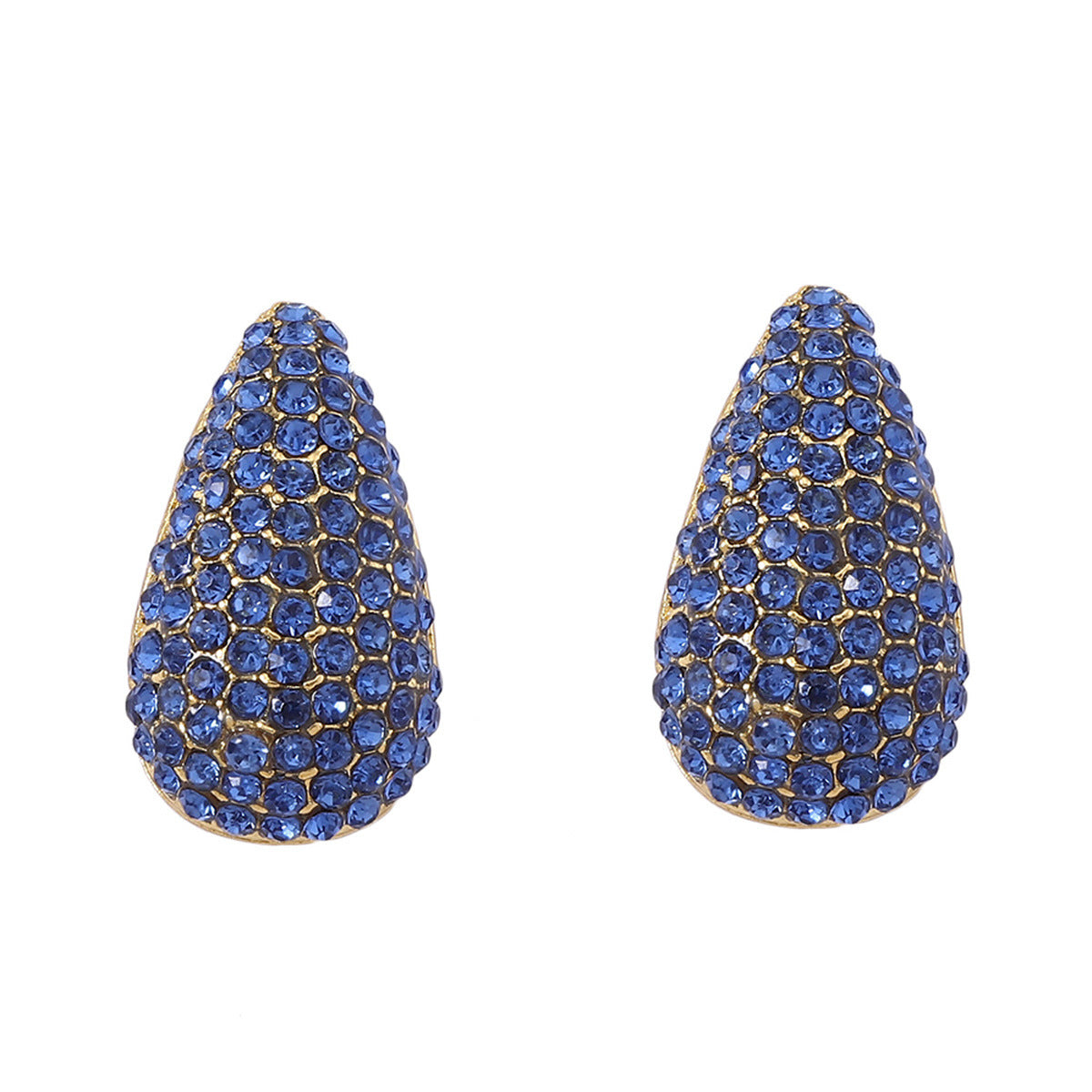 Fashionable Design Full Diamond Water Drop Ear Studs