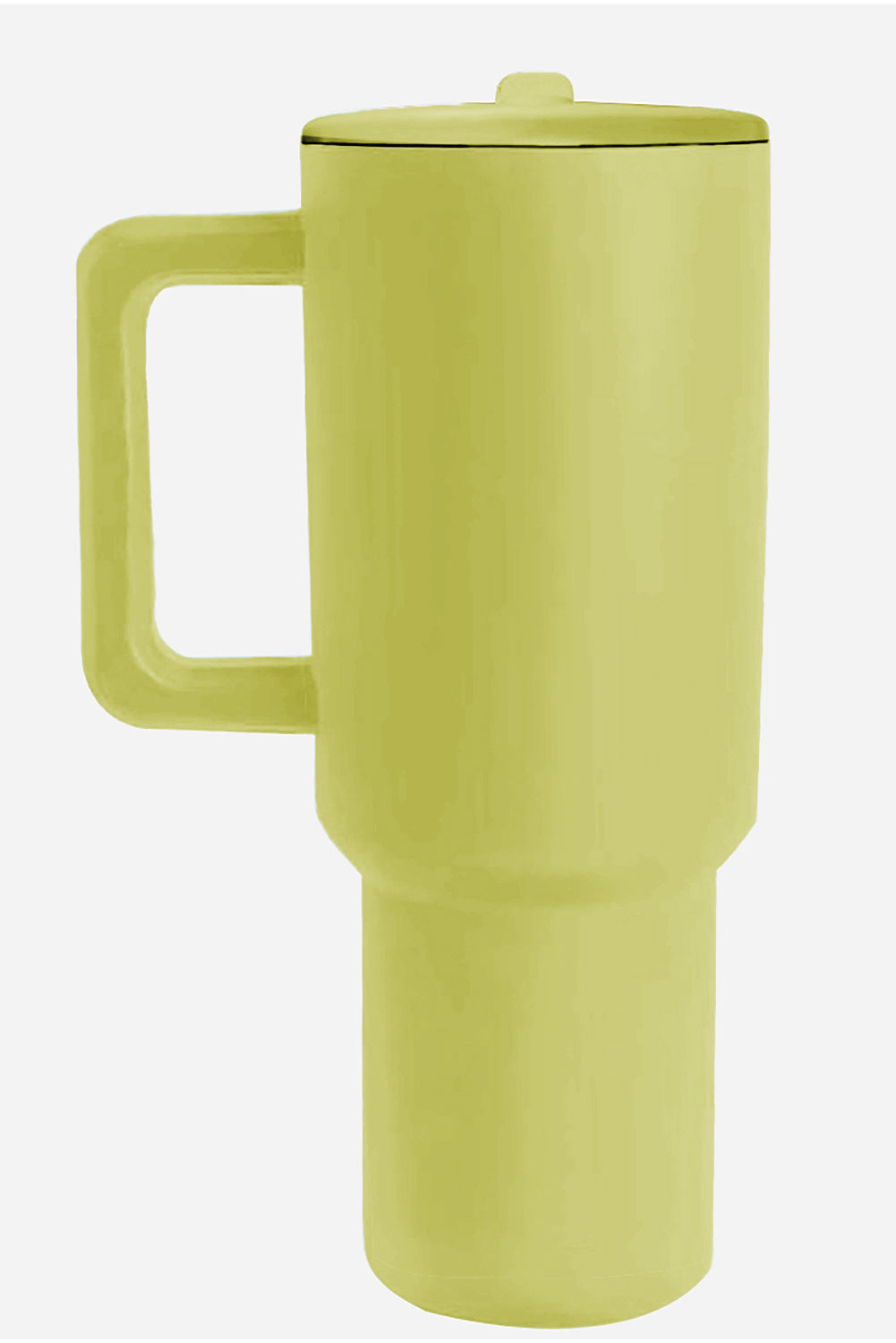 Pear Green Frosted Stainless Handle Large Vacuum Cup with Straw 40oz